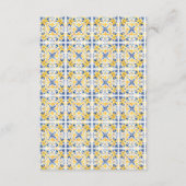 Chic Lemon Blumengrün mediterrane Hochzeit Begleitkarte (Rückseite)