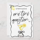 Chic Lemon Drop Martini Bridesmaid Vorschlagkarte (Vorderseite)