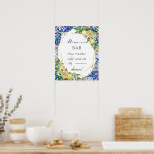 Chic Lemon Floral Mama-osa Bar Baby Duschgel Poster (Küche)