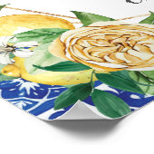 Chic Lemon Floral Mama-osa Bar Baby Duschgel Poster (Ecke)