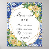 Chic Lemon Floral Mama-osa Bar Baby Duschgel Poster (Vorne)