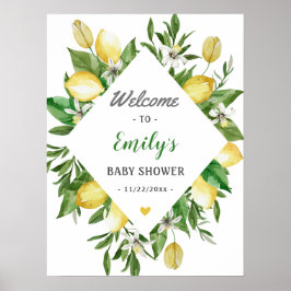 Chic Lemon Gender Neutral Baby Dusche Begrüßungsze Poster