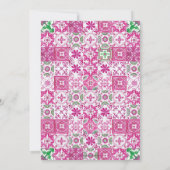 Chic Lemon Mediterranean Baby Dusche Pink Girl Einladung (Rückseite)