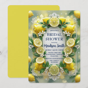 Chic Lemon Mediterranean Summer Brautparty Einladung