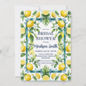 Chic Lemon Mediterranean Summer Brautparty Save The Date (Vorderseite)