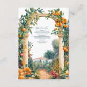 Chic Lemon Mediterranean Summer Wedding Begleitkarte (Vorderseite)