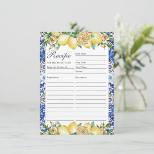 Chic Lemon mediterranes Rezept für Bride Card Dankeskarte