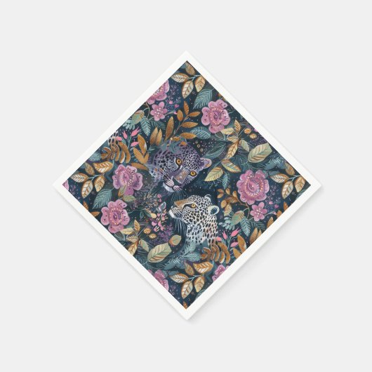 Chic Leopard Blues Serviette (Ecke)