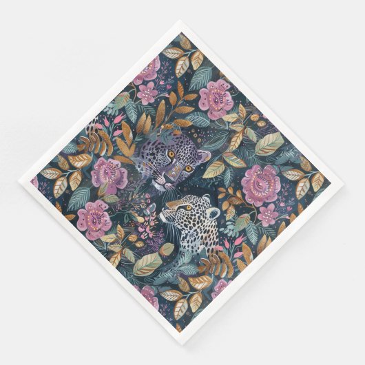 Chic Leopard Blues Serviette (Ecke)