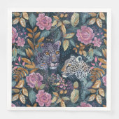 Chic Leopard Blues Serviette (Vorderseite)