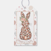 Chic Leopard Bunny Oaster Geschenkanhänger (Vorderseite)