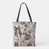 Chic Leopard Coffee Lover Tote Bag Earthtone Tasche (Rückseite)