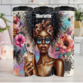 Chic Leopard Coffee Sparkle Dream Thermosbecher