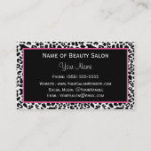 Chic-Leopard-Druck-Haar-Stylist und Visitenkarte (Rückseite)