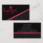 Chic Leopard-Flitterkunst-Katzenjammer-Logo Visitenkarte (Vorne/Hinten)