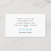 Chic Leopard Iridescent Holographic Hair Salon Visitenkarte (Rückseite)