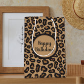 Chic Leopard Muster Geburtstag Mittlere Geschenktüte