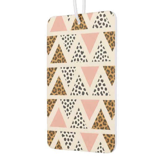 Chic Leopard & Pink Triangle Pattern Autolufterfrischer (Links)