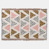 Chic Leopard & Pink Triangle Pattern Decke (Vorderseite)