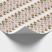 Chic Leopard & Pink Triangle Pattern Geschenkpapier (Ecke)