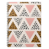 Chic Leopard & Pink Triangle Pattern Notizblock (Vorderseite)