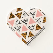 Chic Leopard & Pink Triangle Pattern Notizblock (Rückseite)