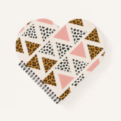 Chic Leopard & Pink Triangle Pattern Notizblock (Vorderseite)