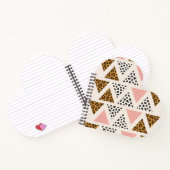 Chic Leopard & Pink Triangle Pattern Notizblock (Innenseite)