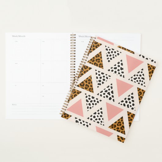 Chic Leopard & Pink Triangle Pattern Planer (Anzeige)