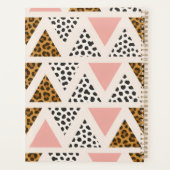 Chic Leopard & Pink Triangle Pattern Planer (Rückseite)