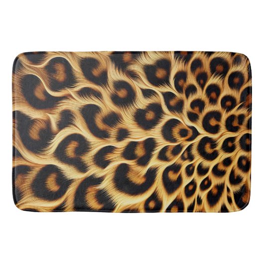 Chic Leopard Print Badematte (Vorderseite)