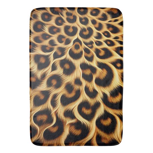 Chic Leopard Print Badematte (Vorderseite Vertikal)