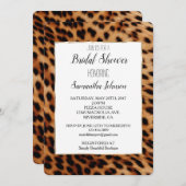 Chic Leopard Print Brautparty Einladung (Vorne/Hinten)