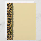 Chic Leopard Print Custom Letterhead Stationierung (Vorne/Hinten)
