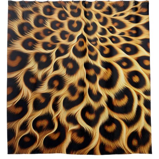 Chic Leopard Print Duschvorhang (Vorderseite)