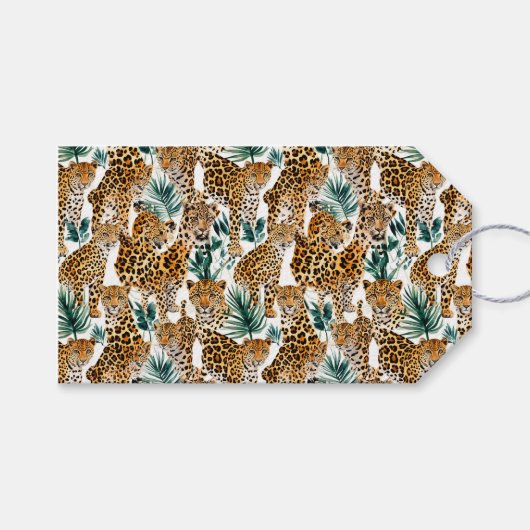 Chic Leopard Print Geschenktasten - Stilvoll & tre Geschenkanhänger (Vorderseite (Horizontal))