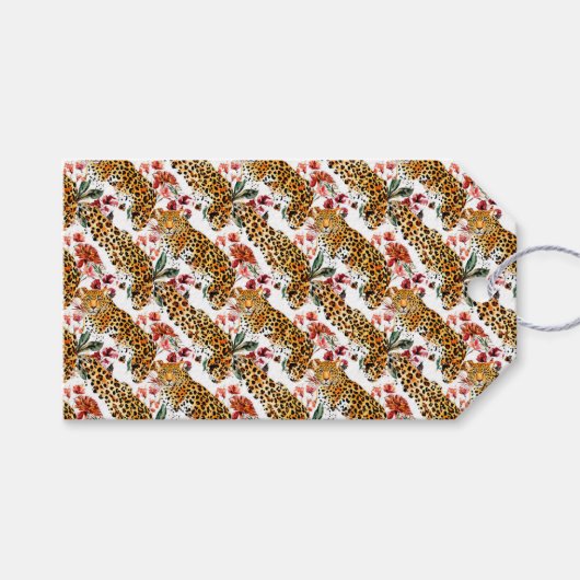 Chic Leopard Print Geschenktasten - Stilvoll & tre Geschenkanhänger (Vorderseite (Horizontal))