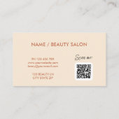 Chic Leopard Print Modern Makeup Artist Visitenkarte (Rückseite)