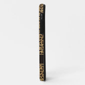 Chic Leopard Print Monogram Case-Mate iPhone Hülle (Hinten/Links)