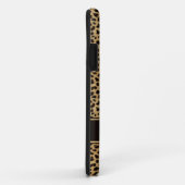 Chic Leopard Print Monogram Case-Mate iPhone Hülle (Hinten/Rechts)