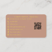 Chic Leopard Print Nail Salon Branding Design Visitenkarte (Rückseite)