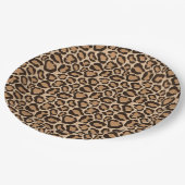 Chic Leopard Print Pappteller (Schrägansicht)