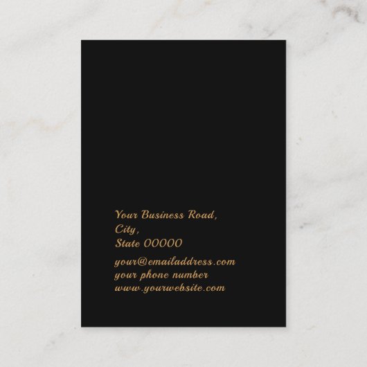 Chic Leopard Print Pattern Schmuck Ohrring Display Visitenkarte (Rückseite)