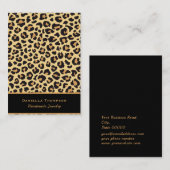 Chic Leopard Print Pattern Schmuck Ohrring Display Visitenkarte (Vorne/Hinten)