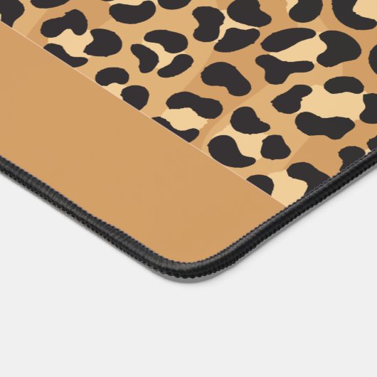 Chic Leopard Print Personalisiert Schreibtischunterlage (Ecke)
