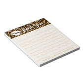 Chic Leopard Print with Lips Danke Notepad Notizblock (angewinkelt)