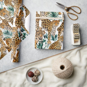 Chic Leopard Print Wrapping Paper - Bold & Stylish Geschenkpapier