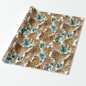 Chic Leopard Print Wrapping Paper - Bold & Stylish Geschenkpapier (Ungerollt)