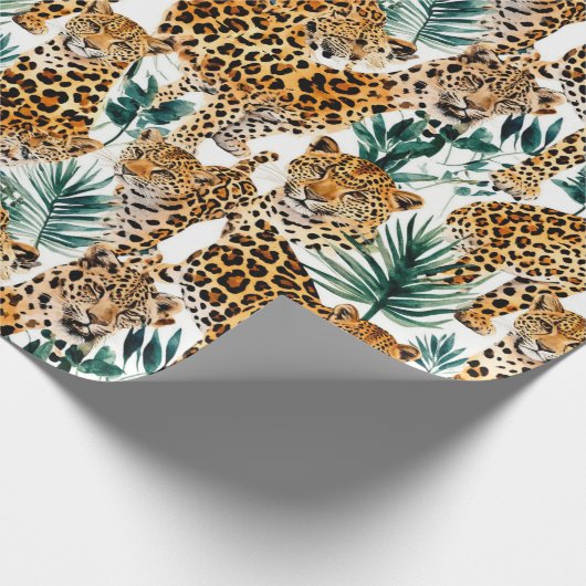 Chic Leopard Print Wrapping Paper - Bold & Stylish Geschenkpapier (Ecke)