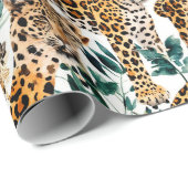 Chic Leopard Print Wrapping Paper - Bold & Stylish Geschenkpapier (Rolleneckpunkt)